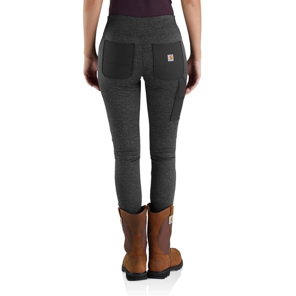 Carhartt Force Midweight Pocket Leggings in Navy Heather/ Navy - Picture 3 of 7